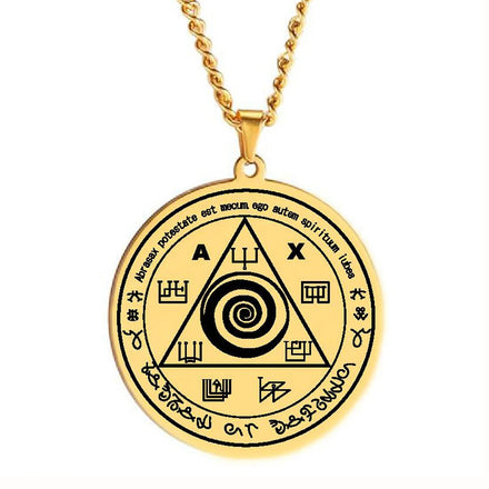 Good Luck Magical Talisman of Abraxas to Control Your Life with the Spirits Best Money Amulet Stainless Steel Pendant Necklace
