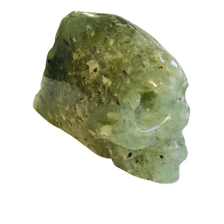 Wholesale Hand Carved Natural Healing Crystal Skulls Prehnite Agate Carving Skulls