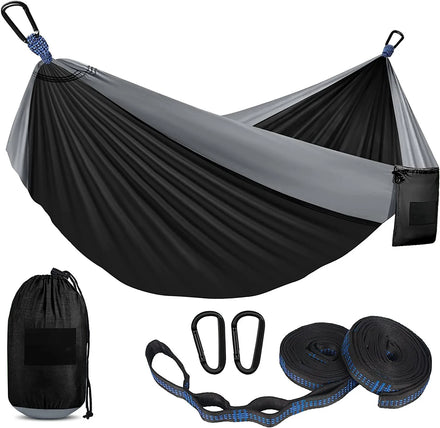 Mingchan Lightweight 2 Person Portable Outdoor Heavy Duty Hammock with Straps Included for Easy Hanging From Trees