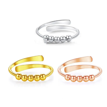 Anxiety-relieving Ring Jewelry Design Rotating Free Fidget Ring Adjustable Ring Woman