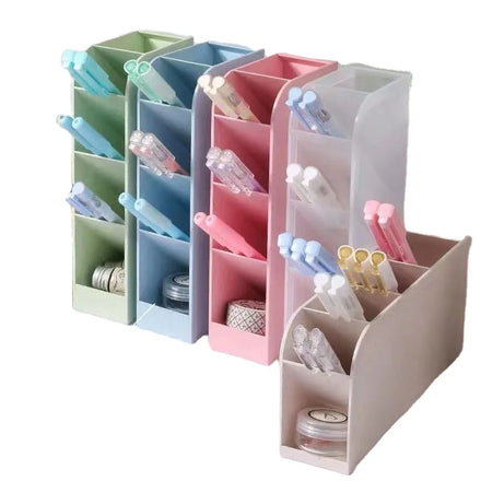 Custom PP Plastic Modern Cute Pen Stand Holders Living Room Storage Office Organizer Desktop Pen Holder Space-Saving