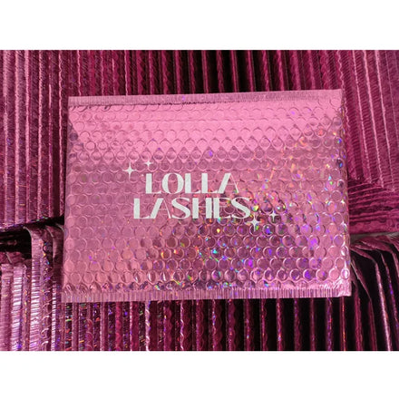 Custom Logo Biodegradable Pink Laser Metallic Mailer Shipping Envelope Padded Postal Satchels Bubble Poly Wrap Packaging Mailing