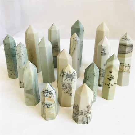 Wholesale Crystals Wand Stone Tower Natural Crystal Points Dendritic Agate jasper Point