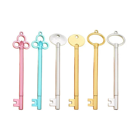 Retro Vintage Type Key Shape Gel Ink Roller Ball Point Pen With Various Colors