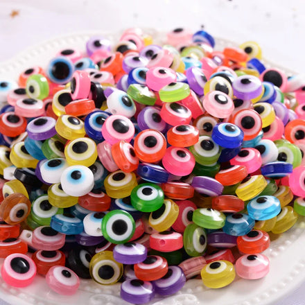 SC Wholesale Trendy Plastic Beads Acrylic Plastic & Lucite Beads Colorful Resin Devil Eye Beads for Souvenir