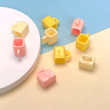 Mini 3D Resin Juice Cup Cheese Cup Doll House Miniatures Kawaii Diy Crafts Kitchen Accessories