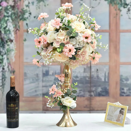 Luxury Wedding Table Centerpieces Wedding Table Centerpieces Flower Arrangement Vases Metal for Wedding Road-Leading Home Decor