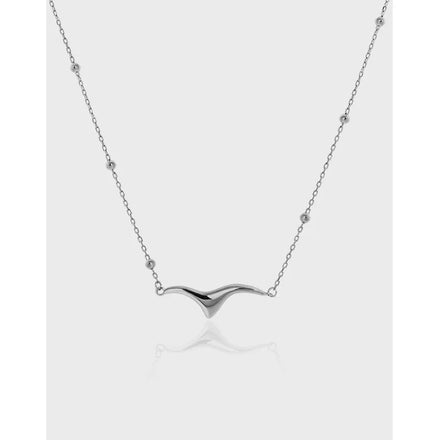 S925 Sterling Silver Original Lover Couple Necklace Minimalist Seagull Pendant Men Necklace Designer Choker Necklaces for Women
