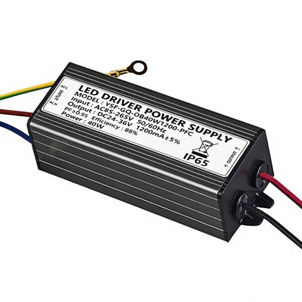 New 40W 1200mA LED Lamp Isolated Constant Current Driver Power Supply 85-265V AC DC 24-36V Aluminum IP65 CE ROHS Certified 88%