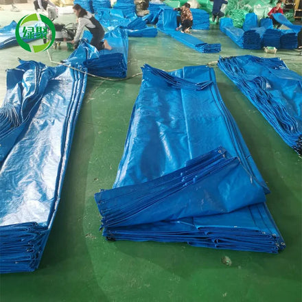 LVJU Poly Tarps Canvas 6X8 Tarpaulin Waterproof Heavy Duty Tarpaulin 4M X 5M