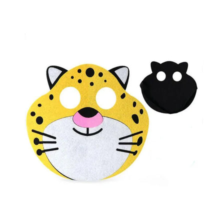 LEOPARD FELT FACE MASK LEOPARD MASK DRESS up COSTUME PRETEND PLAY KIDS MASK