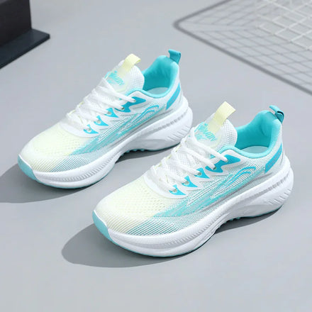 Woman's Shoes Walking Style Running Breathable Mesh Thick-Sole Heightened Casual Sports Sneakers Trendy Shoes for Women
