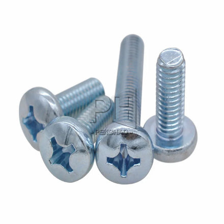 M3 M4 M5 M6 M8 DIN7985 GB818 Zinc Plated Carbon Steel Cross Recessed Pan Head PM Screws Round Phillips Screws