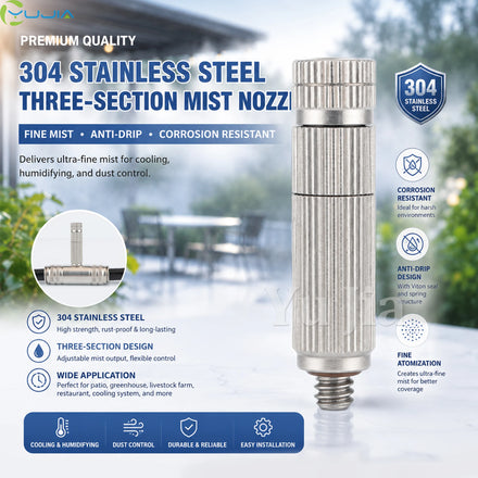 304 SS High Temperature Corrosion-resistant Three Section Nozzle for Landscape Salt Industry Chemical Refining Marine Wind Power