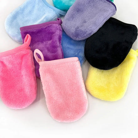 Microfiber Facial Cleansing Towel Cloth Reusable Makeup Remover Mitt
