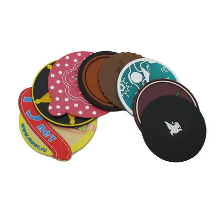 Custom Print Silicone Soft PVC Heat Resistant Durable Embossed Coaster Mug Gift Set Custom Color/Size Gravure Printed Modern