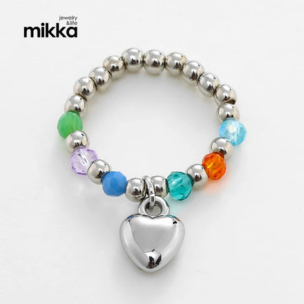Fresh Enamel Opening Adjustable Smiley Face Dripping Oil Metal Beads Fine Fashion Jewelry Rings