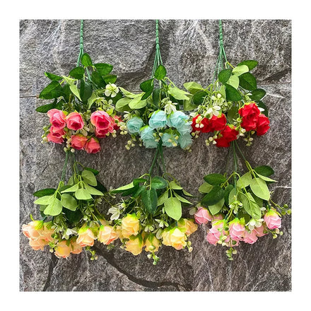 Wholesale 5 Prongs Spring Masonry Artificial Flowers Cheap Rose for Christmas Graduation Valentine's Day Occasions