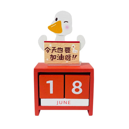 Daily Calendar Home Decor Office Desk Accessories Wooden Perpetual Calendar