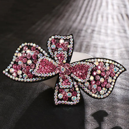 HX-310 Wholesale Crystal Rhinestone Flower Pattern Barrettes Handmade Shiny Hair Clips Party Hair Decoration for Girls Women