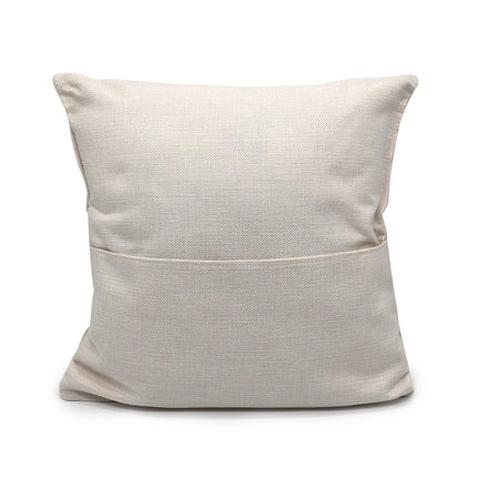 Blank Sublimation Linen Cotton Pillow Cover With Pocket Book 40*40cm Heat Transfer Printing Pillow case