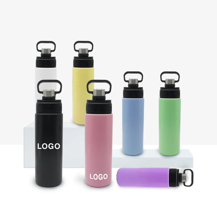 2023 New Design Stainless Steel Vacuum Flask Thermos Bottles Outdoor Sport Water Bottle Insulated Vacuum Flask with Handle Lid