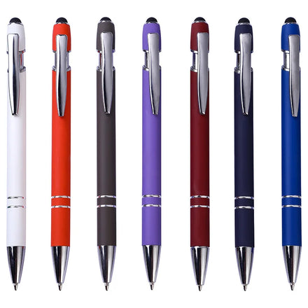 Promotional Customized Logo Rubber Metal Ballpoint Pen Click Pen