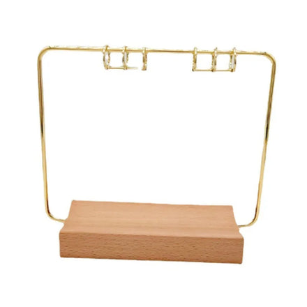 Modern Simple Wooden Calendar Base Desk Calendar Base Kitchen Metal Frame Menu Display Calendar Stand