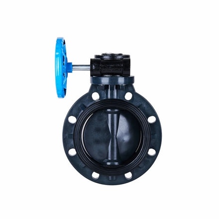 China Hot Sale DN32 to DN1000 FRPP PVC butterfly Valve 10 Inches Worm Gear butterfly Valve