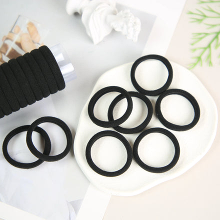 High Elasticity Durable Head Rope 4mm Top Quality Black Elastic Hair Bands Rubber Hair Ties Scrunchies for Women Girls Ponytail