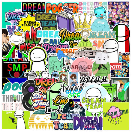50Pcs Funny Dream Smp Graffiti Decorative Stickers Label for Luggage Laptop Guitar Scrapbook Skateboard Waterproof Sticker