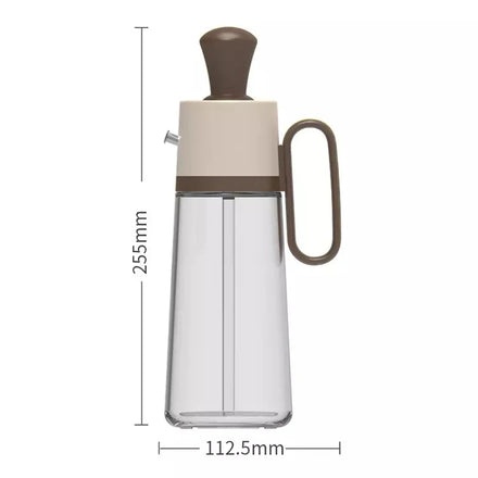 Glass Oil Jug with Oil Brush Oil Bottle Large Capacity Household Kitchen Seasoning Bottle