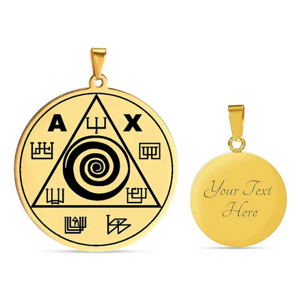 HLSS232 Good Luck Magical Talisman of Abraxas to Control Your Life the Spirits Money Amulet Stainless Steel Pendant Necklace