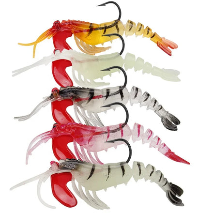 13g Multinode Shrimp Lures Sea Fishing with Luminous Prawns Soft Bait Perch Sea Bass Shrimp Bait