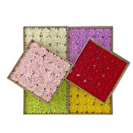 Hot Sale Artificial Cheap Soap Flower Wedding Decorative Flowers 25pcs Lotus for Home Gift Artificial Flowers