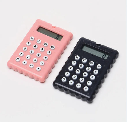 Student Cute Little Flip Pocket Mini Calculator Key Chain Pendant Calculator Pendant Mini Calculator for Keychains