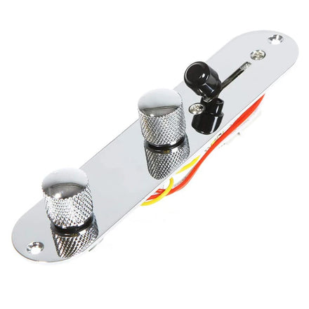 Silver Zinc Alloy Prewired Switch TL Control Plate for TL Electric Guitars