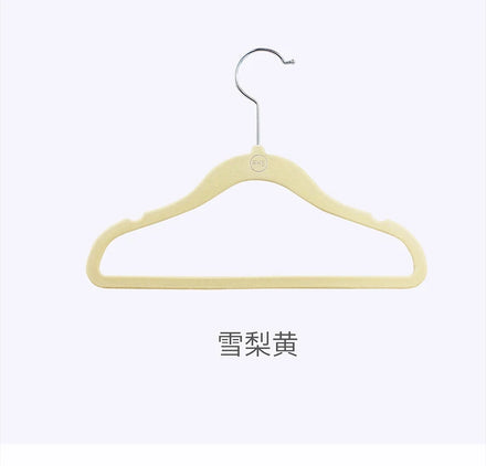 Manufacturer's Single-Tier Baby Velvet Clothes Hangers Non-Slip Plastic Flocked Space-Saving for Hotels and Bathrooms