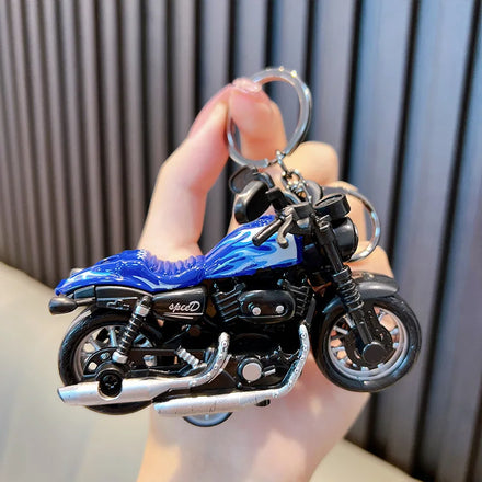 Wholesale Motorcycle Keychains Mini Motorbike Model Toy Key Ring Biker Souvenir Gifts Keyrings
