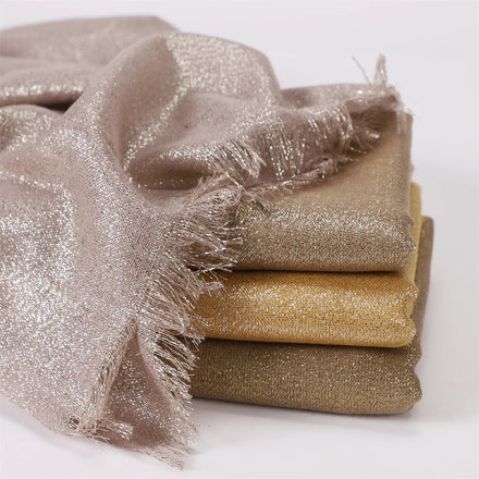 Golden Glitter Polyester Hijabs Woman Wedding Party Stoles Ramadan Muslim Scarf Islam Turban Bandana Elegant Ladies Party Shawls