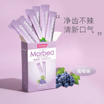 Morbea Private Label Mint Peach Grape Whitening Teeth Oral Care Fragrance Deep Cleansing Natural Mouthwash