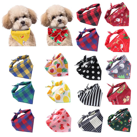 Pet Dog Print Apparel Collar Dog Bandana Saliva Custom Towel Pet Accessories