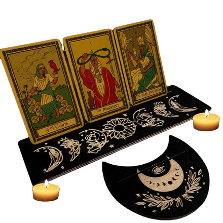 Wooden Tarot Card Holder Display
