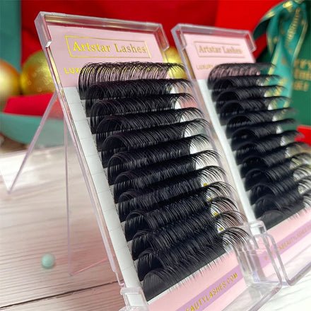 Private Label 0.03 0.05 0.07 Individual Lash Handmade Matte Black Cashmere Lash Extension 25mm Volume Lash Extensions