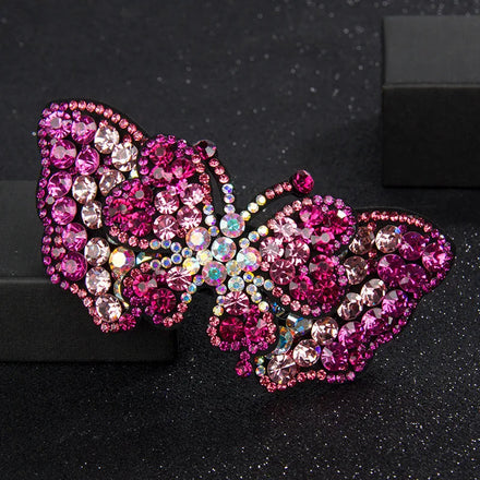 HX-320 Flower Rhinestone Women Girls Hair Clips Pins Shining Full Diamond Bling Hair Decoration
