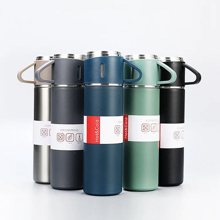 500ml Business Gift Travel Mug Cup Set Vacuum Flask Gift Set Double Wall Stainless Steel Thermos Bottle Vacuum Flask Set