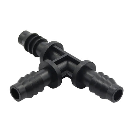 Garden 3/8 Inch Bared Tee Connector Irrigation Watering Hose Barb Fitting