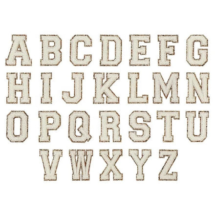 Original Design 4.5 Inch High Iron on Chenille Embroidery Letter Patches for Clothing Large Varsity Alphabet Applique