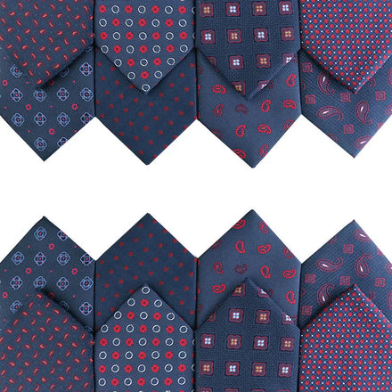 Handmade Luxury Mens Tie Dark Blue Paisley Dots Neckties for Business Mens Shirt Collar Tie Wedding Party Slim Gravatas for Gift