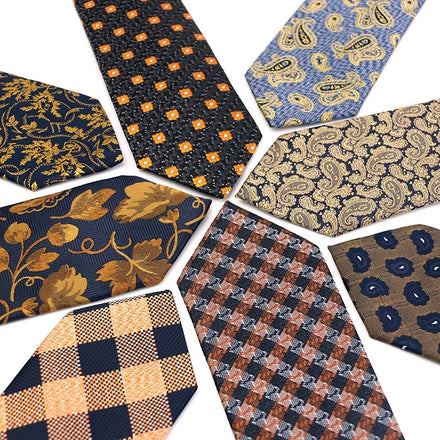 New Designs Luxury Vintage Casual Ties Plaid Paisley Dot Business Wedding Party Men Necktie Jacquard Woven Tie for Men